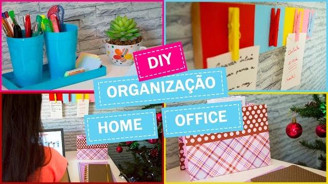 DIY – Ideias FÁCEIS e BARATAS de organização para o home office