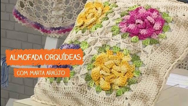 Almofada Orquídeas com Marta Araújo