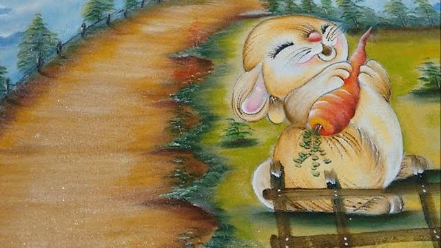 Roberto Ferreira- Pintura Motivo Páscoa ( Coelho e Cenoura ) Parte 2