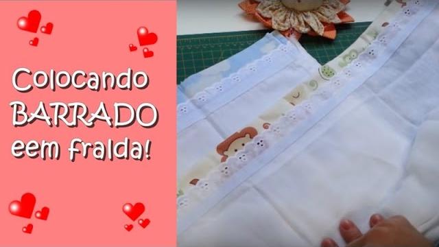Como colocar barrado em fralda