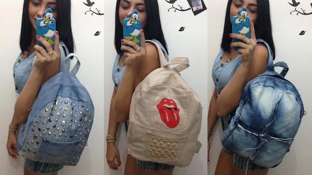Mochila jeans feita de calça Diy – Volta as aulas – Suellen Redesign