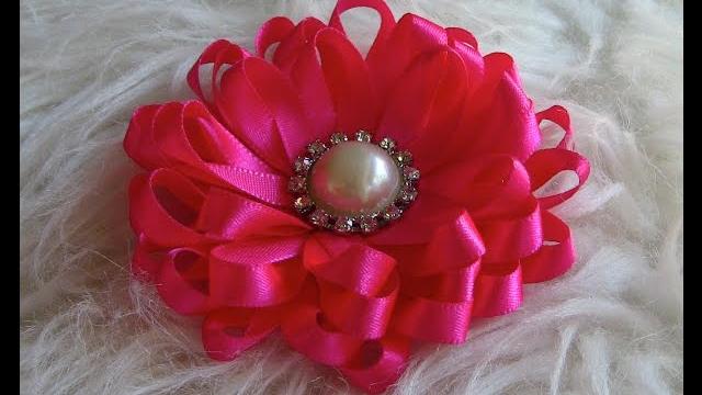Flor de fitilhos – Passo a Passo Diy – HOW TO MAKE ROSES- fabric flowers