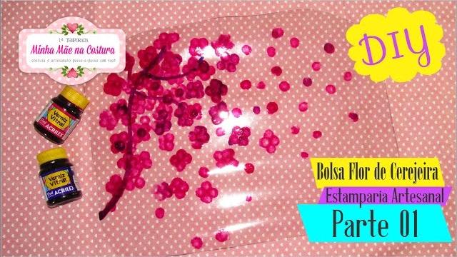 Bolsa Flor de Cerejeira – Estamparia Artesanal – Parte 01