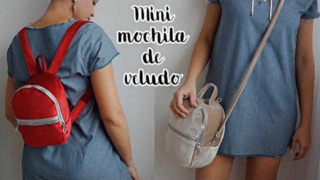 DIY MINI MOCHILA DE VELUDO