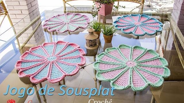 Jogo de Sousplat de Crochê