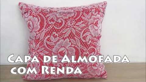 CAPA DE ALMOFADA COM RENDA