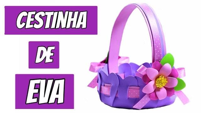 Cestinha de Flor em EVA para Lembrancinha