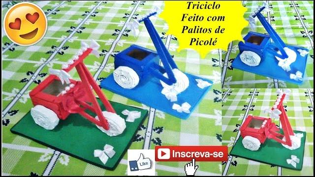 Mini Triciclo feito com Materiais Reciclados