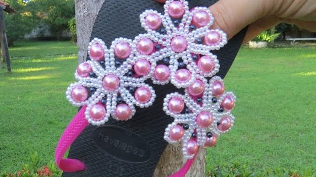 Chinelo Customizado Primaveril – Maguida Silva