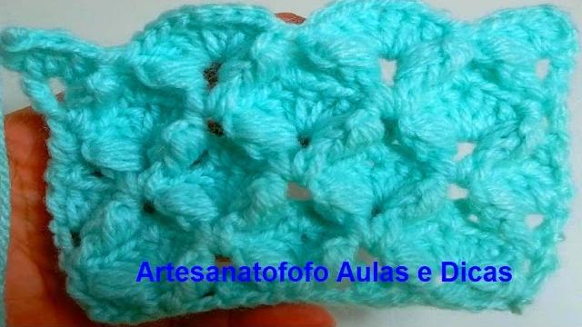 Ponto em crochê para mantas – PONTO DE CROCHÊ 9 – VERSÃO PARA DESTRO