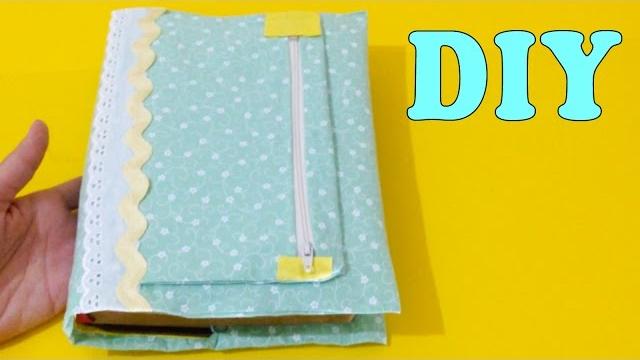 Capa para Bíblia, Agenda ou Livro com Bolso e Zíper sem Costura
