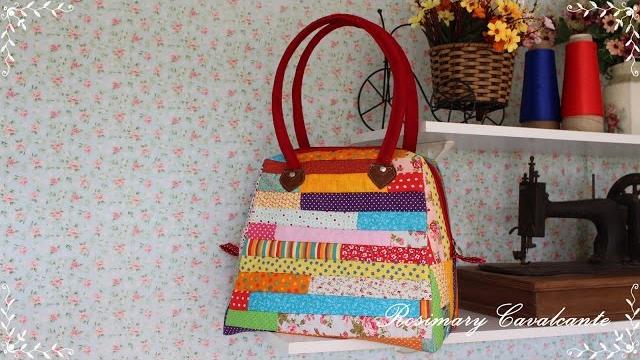 Reaproveitando os retalhos e transformando em uma linda bolsa fácil por Arte de Paninho