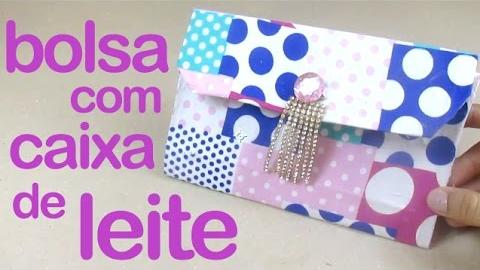 Artesanato com caixa de Leite