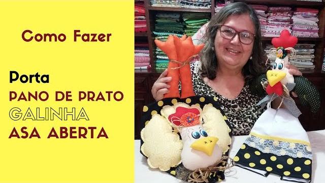 Como Fazer um Porta Pano de Prato de Galinha