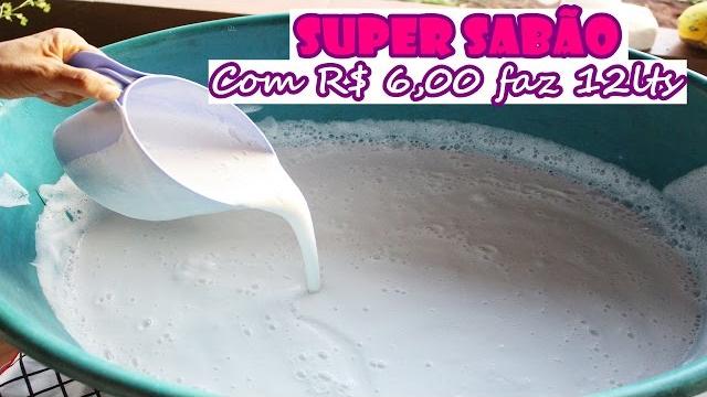 COM R$ 6,00 REAIS VOCÊ FAZ 12 LITROS DE SUPER SABÃO LAVA ROUPAS – Fran Adorno