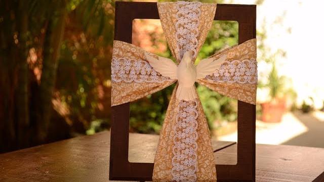 Decoração de porta : Moldura decorada com Tecido