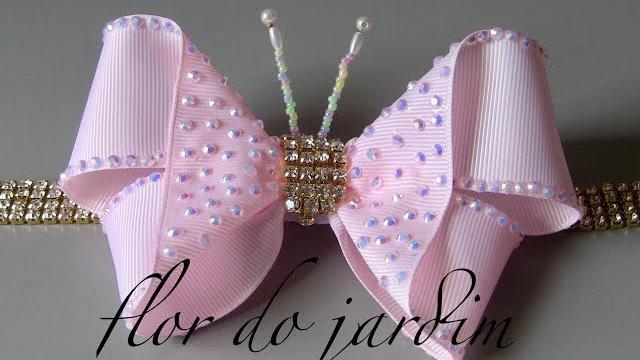 Laço Borboleta com strass -DIY – Butterfly Loop