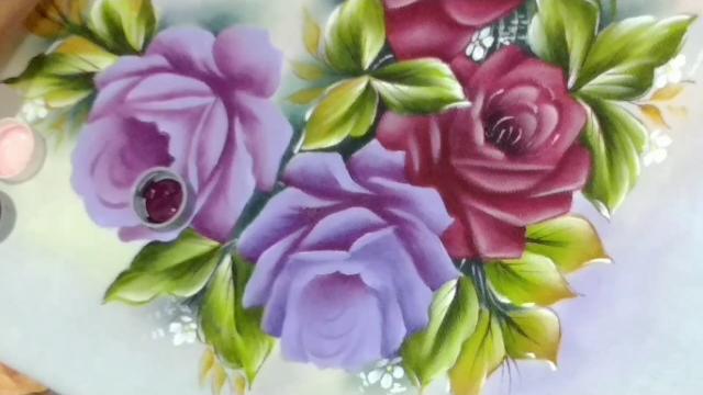 ROSAS CARMIM E ROSAS EM TONS DE LILÁS:PARTE 3