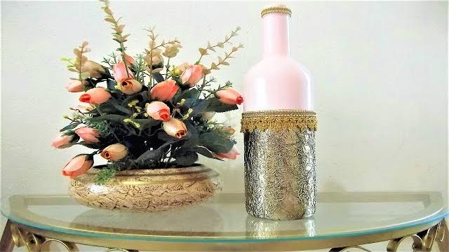 GARRAFA DECORADA COM BETUME E PAPEL ALUMINIO – Decorando Com Brilho