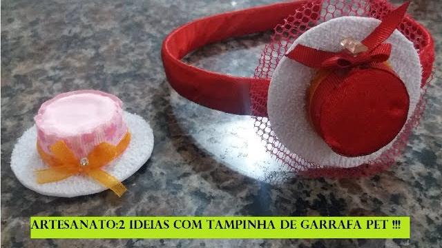 Artesanato: 2 ideias com tampinha de garrafa pet