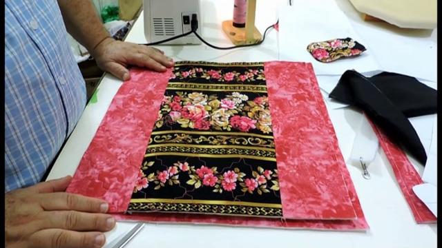 Bolsa fácil tecido de rosas