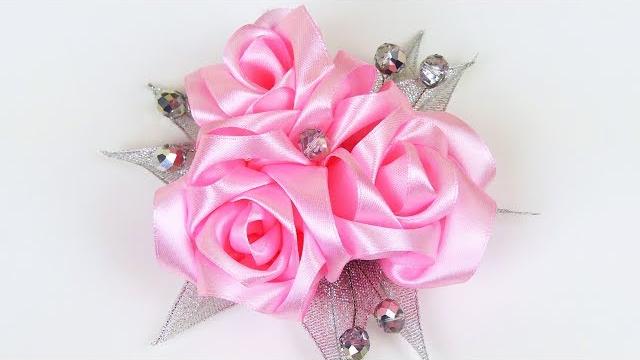 Como fazer uma fita de cabelo de rosas