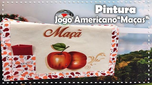 PINTURA – MAÇÃS EM JOGO AMERICANO