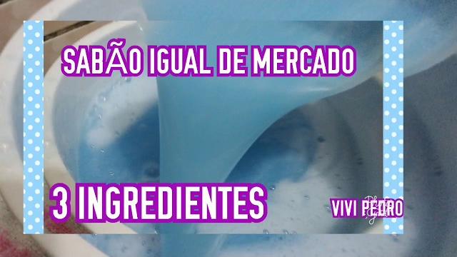 SABÃO IDÊNTICO AO DE MERCADO COM 3 INGREDIENTES