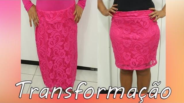 Ganhe Dinheiro Com Consertos: Como diminuir uma Saia com Cós de Elástico e Renda