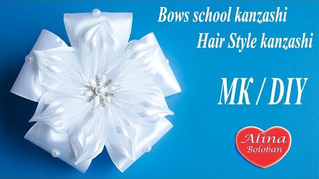 Laço de cabelo estilo Kanzashi