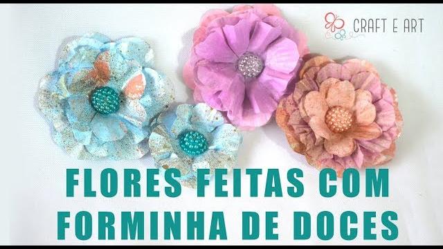 FLORES FEITAS COM FORMINHAS DE DOCINHOS