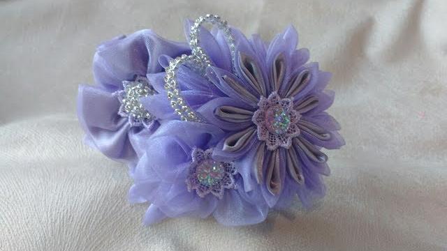 TIARA ENCANTADA de cetim e organza
