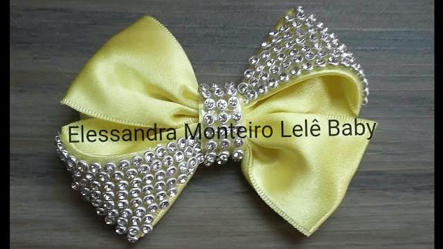 DIY:LAÇO DE CETIM COM STRASS