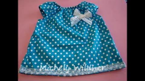 Diy como fazer vestidinho para bebê de 3 meses a 4 anos com molde