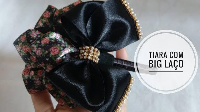 Tiara com Big Laço + pétalas