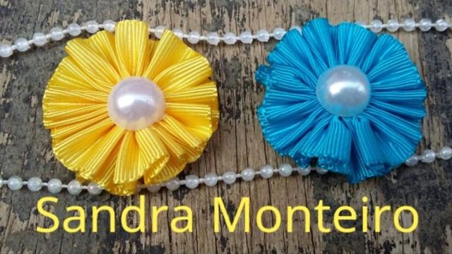 DIY: Flor de gorgurão para iniciantes/ Sandra Monteiro