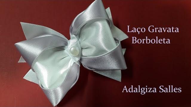 DIY – Laço Gravata Borboleta – passo a passo por Adalgiza Salles