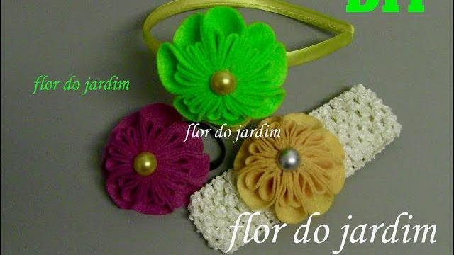 Flor de origami de feltro- 3 modelos -DIY -Felt origami flower