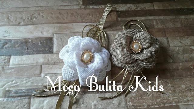 Flor com fita de juta por Janaína Gonçalves Moça Bulita Kids