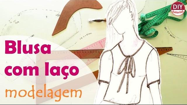 Blusa com laço no decote – parte 1: modelagem