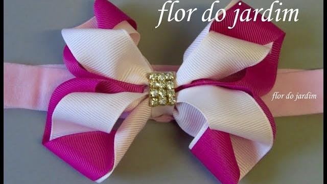 Laço Isadora de fita de gorgurão -Ribbon bow