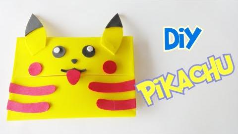 Como fazer um estojo ( porta lenço) Pikachu em Eva