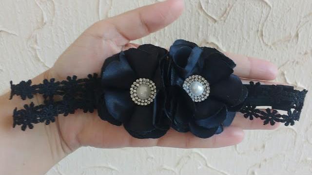 Faixa para bebê com guipir – headband por Morgania Sales