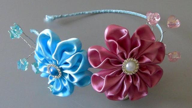 Linda Tiara com novo modelo de flor Passo a Passo