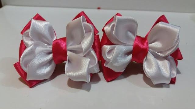 Laço de cetim na xuxinha