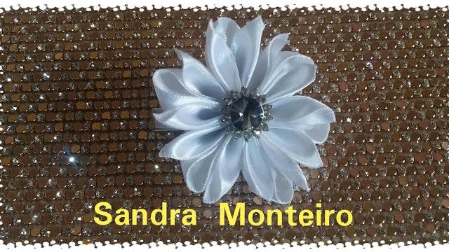 Flor de Cetim – DIY – Sandra Monteiro