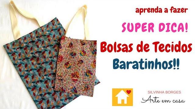 Dica sensacional – Faça lindas bolsinhas com tecido bem baratinho