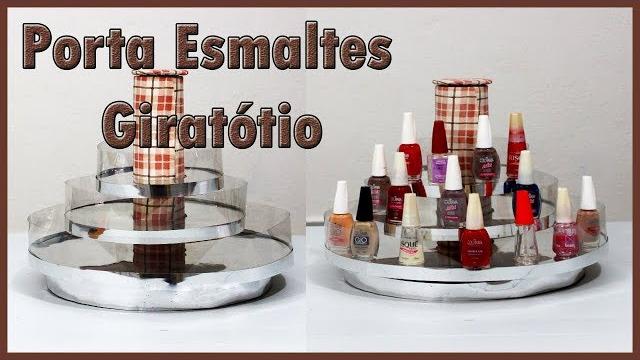 Porta Esmaltes Giratório – Feito com Papelão