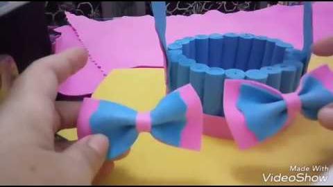 DIY: cestinha de EVA com CD