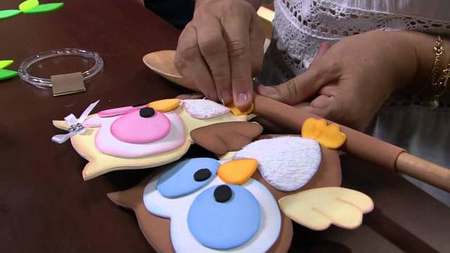 Corujinha cozinheira em E.V.A ou feltro – Rosemary Ansante PT2
